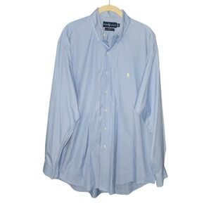 Ralph Lauren Blake Mens Long Sleeve Button-Down Blue - Large